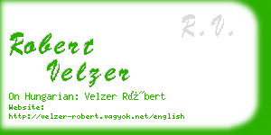 robert velzer business card